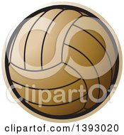 Poster, Art Print Of Golden Netball Or Volleyball