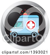 Poster, Art Print Of Round Ambulance Website Icon Button