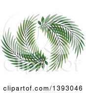 Clipart Of A Palm Leaf Branch Design Royalty Free Vector Illustration
