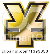 Poster, Art Print Of Gold Yen Currency Symbol