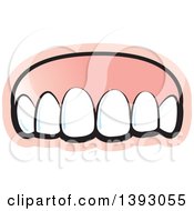 Clipart Of A Row Of Front Teeth Royalty Free Vector Illustration