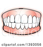 Clipart Of Upper And Lower Teeth Royalty Free Vector Illustration