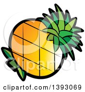 Clipart Of A Pineapple Royalty Free Vector Illustration by Lal Perera