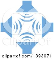 Clipart Of A Blue Speaker Icon Royalty Free Vector Illustration