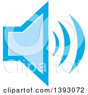 Clipart Of A Blue Speaker Icon Royalty Free Vector Illustration