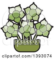 Poster, Art Print Of Green Vase Of Flowers