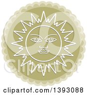 Clipart Of A Sun Wheel Royalty Free Vector Illustration