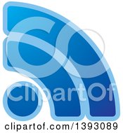 Clipart Of A Blue Rss Icon Royalty Free Vector Illustration