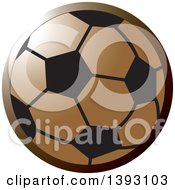 Poster, Art Print Of Bronze Soccer Ball