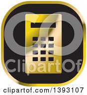 Poster, Art Print Of Black And Gold Calculator Icon