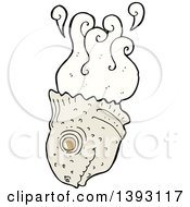Clipart Of A Cartoon Stinky Fish Head Royalty Free Vector Illustration by lineartestpilot