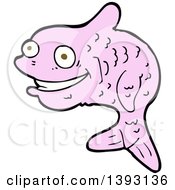 Poster, Art Print Of Cartoon Pink Fish