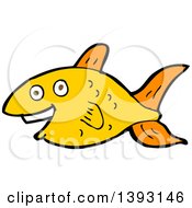 Clipart Of A Cartoon Fish Royalty Free Vector Illustration