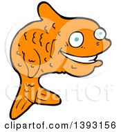 Clipart Of A Cartoon Fish Royalty Free Vector Illustration
