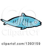 Poster, Art Print Of Cartoon Blue Fish