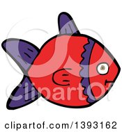 Poster, Art Print Of Cartoon Red Fish