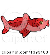 Poster, Art Print Of Cartoon Red Fish