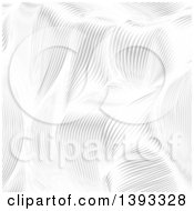 Clipart Of A Grayscale Abstract Wave Background Royalty Free Vector Illustration