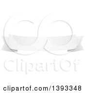 Clipart Of A Blank White Flag Ribbon Banner Royalty Free Vector Illustration