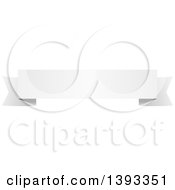 Clipart Of A Blank White Flag Ribbon Banner Royalty Free Vector Illustration
