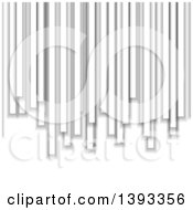 Clipart Of A Grayscale Columns Background Royalty Free Vector Illustration