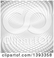 Clipart Of A Grayscale Halftone Background Royalty Free Vector Illustration