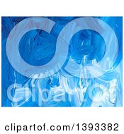 Clipart Of A Blue Acrylic Paint Background Royalty Free Vector Illustration