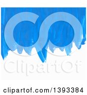 Clipart Of A Blue Gouache Paint Background Royalty Free Vector Illustration