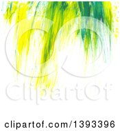 Clipart Of A Green Paint Background Royalty Free Vector Illustration