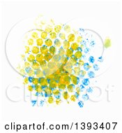 Clipart Of An Oil Paint Fingerprint Background Royalty Free Vector Illustration