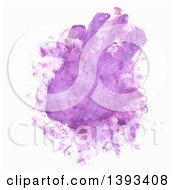 Clipart Of A Purple Gouache Paint Background Royalty Free Vector Illustration