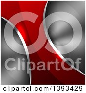 Clipart Of A Red And Metal Background Royalty Free Vector Illustration