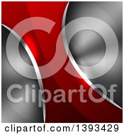 Poster, Art Print Of Red And Metal Background