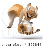 3d Casual Squirrel On A White Background