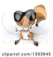 3d Casual Squirrel On A White Background