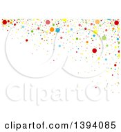 Poster, Art Print Of Colorful Confetti Background With Text Space On White