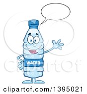 Poster, Art Print Of Cartoon Bottled Water Mascot Talking And Waving