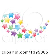 Clipart Of A Colorful Swoosh Cluster Of Stars Royalty Free Vector Illustration by Liron Peer #COLLC1395065-0188