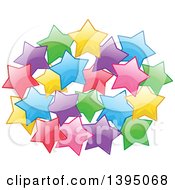 Clipart Of A Colorful Cluster Of Stars Royalty Free Vector Illustration by Liron Peer