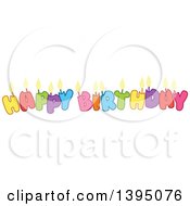 Poster, Art Print Of Happy Birthday Candle Letters