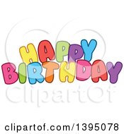 Clipart Of Colorful Happy Birthday Text Royalty Free Vector Illustration by Liron Peer
