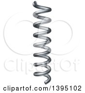 Clipart Of A 3d Silver Coil Spring Royalty Free Vector Illustration