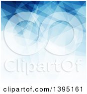 Clipart Of A White And Blue Geometric Background Royalty Free Vector Illustration