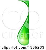 Clipart Of A Reflective Green Biofuel Or Slime Droplet Border Royalty Free Vector Illustration