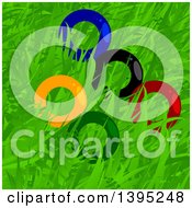 Poster, Art Print Of Colorful Olympics Rings In Grass
