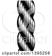 Poster, Art Print Of Black And White Woodcut Or Engraved Nautical Rope Border