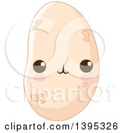 Clipart Of A Cute Potato Character With Blushing Cheeks Royalty Free Vector Illustration by Pushkin