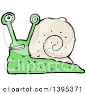 Clipart Of A Cartoon Snail Royalty Free Vector Illustration by lineartestpilot