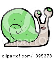 Clipart Of A Cartoon Snail Royalty Free Vector Illustration