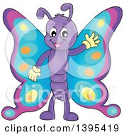Poster, Art Print Of Happy Butterfly Waving